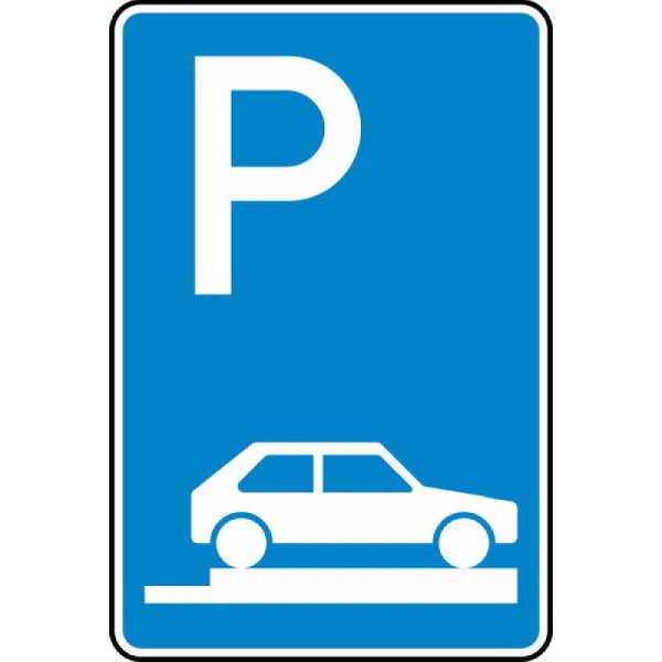 Stein HGS Parken auf Gehwegen ganz quer zur Fahrtrichtung rechts Nr. 315-85, 420 x 630 mm, RA1, Flachform 2 mm, 315-85-111