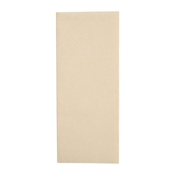 Fiesta Recyclebare Premium Tablin Dinner-Servietten, cremefarben, 48 x 40 cm, Airlaid-Taschenfaltung (400 Stück), FE278