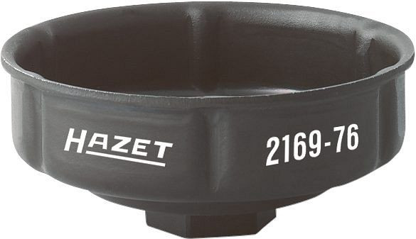 Hazet Ölfilter-Schlüssel, Vierkant hohl 12,5 mm (1/2 Zoll), Rillenprofil, 85 mm, Fahrzeug-Typ: C5, Xantia, 2169-76
