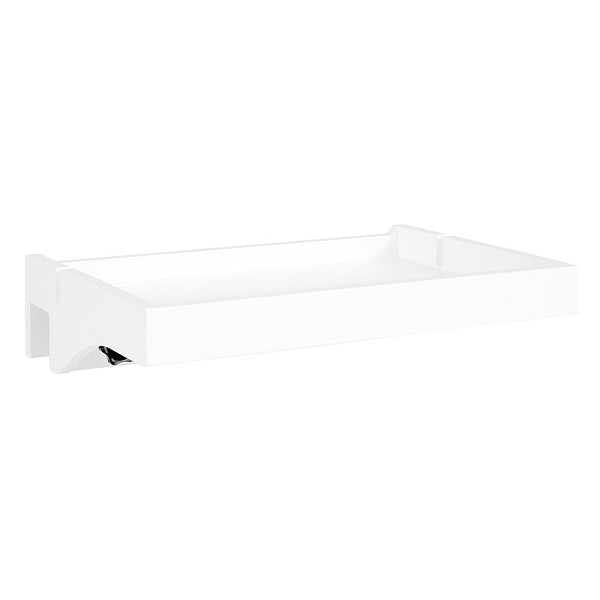 SoBuy Bettablage mit einem Regal Weiß 36x25x8 cm, Modern, NKD01-W