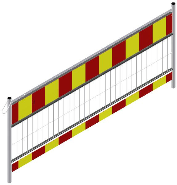 Schake Schrankenzaun nach TL, Länge: 2,40 m, Folie Typ 2, rot / gelb, 333242SK