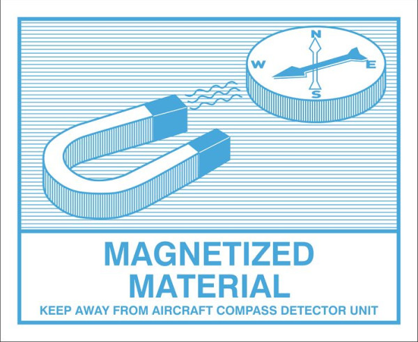 Moedel Gefahrzettel Magnetisches Material (Magnetized Material), Folie, 110x90 mm, 66127