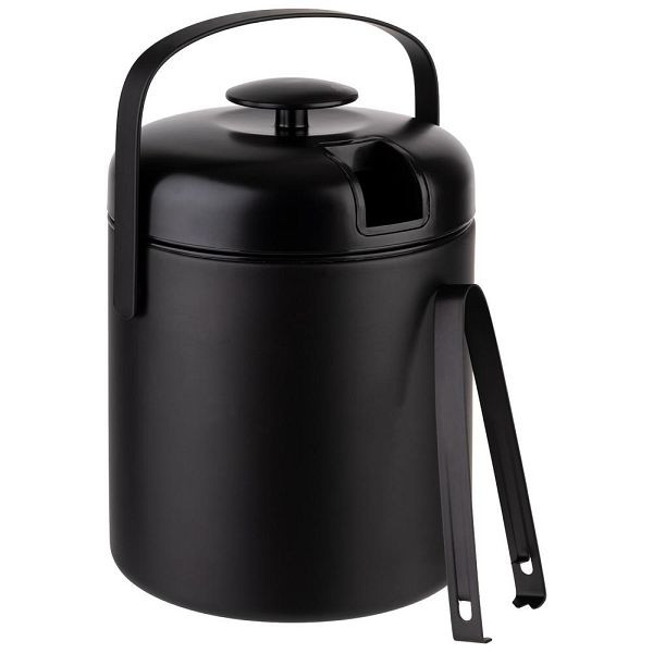 APS Eiseimer-Set in schwarz, Ø 14 cm, Höhe: 22 cm, 1,3 Liter, 36016