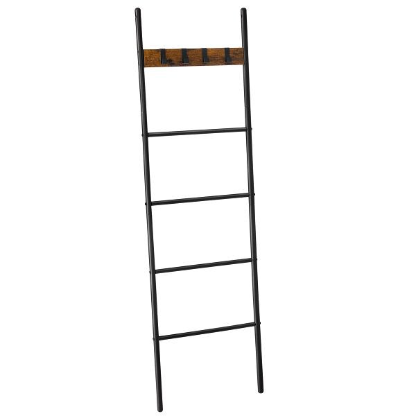 VASAGLE Deckenregal, Rostbraun, Schwarz, 44x1,9x160 cm, LLS016B01
