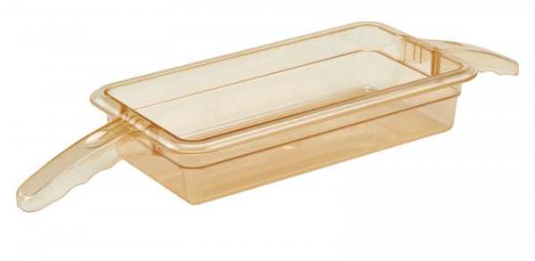 Cambro H-PAN™ Hitzebeständige GN-Behälter GN1/3-65 mit 2 Griffen, 2,4 Liter, Bernstein, VE: 6 Stück, 32HP2H150