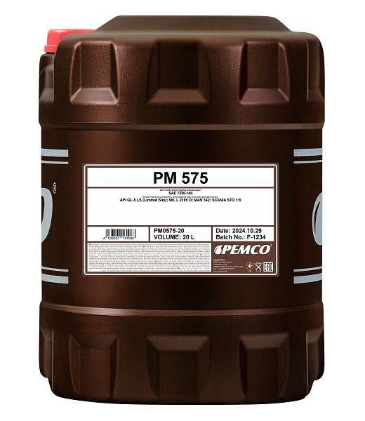 PEMCO Getriebeöl 575 75W-140, VE: 20 l, PM0575-20, 4036021161068