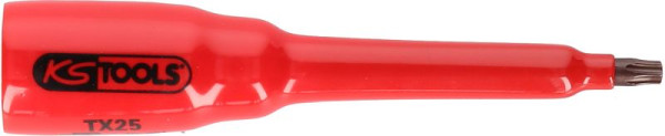 KS Tools 3/8" Bit-Stecknuss mit Schutzisolierung für Torx-Schrauben, T10, lang, 117.2462