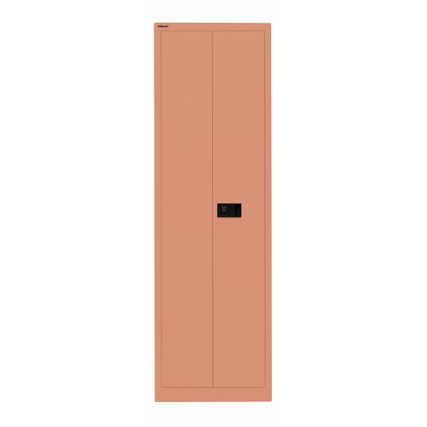 Bisley Flügeltürenschrank UNIVERSAL, 4 Fachböden für 5 Ordnerhöhen, Breite 600 mm, 658 coral, E782A04B6658