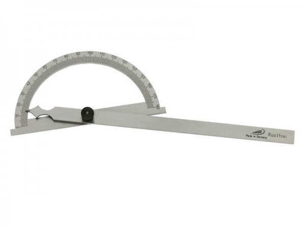 HELIOS PREISSER Gradmesser, mit Feststellschraube, rostfreier Stahl, 1.Qualität,Schenkellänge 200 mm, 412203