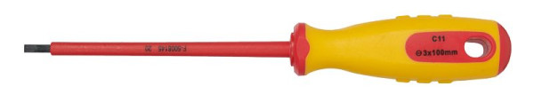 SW-Stahl Schraubendreher, VDE, Schlitz, 3,0 x 100 mm, 33100L-3.0
