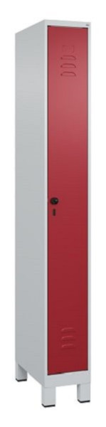 C+P Umkleidespind Classic PLUS, Füße, 1950x250x500mm, 7035/3003, Drehriegel, 080010-19 S10001