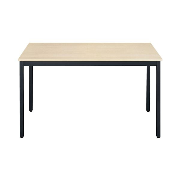 Bisley Mehrzwecktisch, Breite 1600 mm, Tiefe 800 mm, 19mm Tischstärke, 333 schwarz x MP ahorn, MT1608MP333