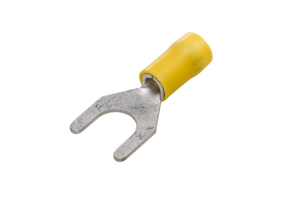 HELLA Leitungsverbinder, mit Gabelkopf, gelb, von: 4.0mm², bis: 6.0mm², Gabelverbinder, Bohrung-Ø: 8.4mm, 8KW 744 786-003