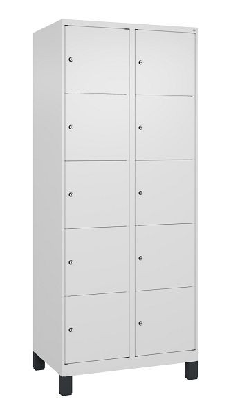 C+P Schließfachschrank Classic PLUS, Füße, 2 Abteile, 1950x800x500mm, 9016/9016, 080010-225 S10014