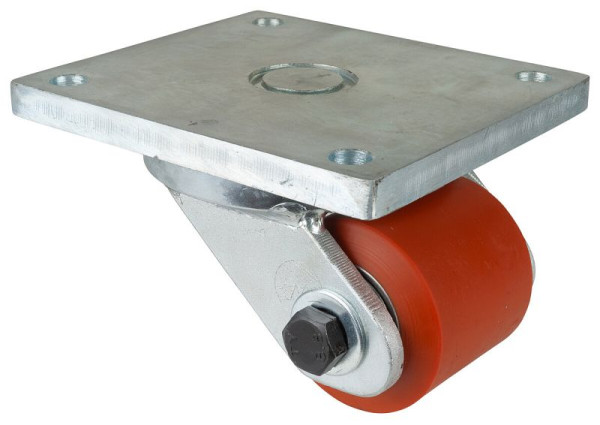 BS Rollen Schwerlastrolle, Rad-Breite 80 mm, Rad-Ø 85 mm, Tragfähigkeit 800 kg, Guss-Polyurethan 95 Shore A, Radkörper Guss, Kugellager, RR100.C10.085