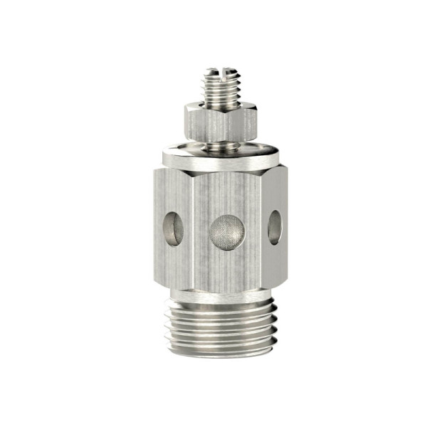 Riegler Schalldämpfer, Dämpferelement gesintert,ES-Gehäuse,einstellbar,G1/8, 156524