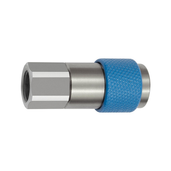 Riegler Unverwechselbare Dreh-Sicherheitskupplung NW 6, ISO 6150 C, G 1/4 IG, blau, 141885