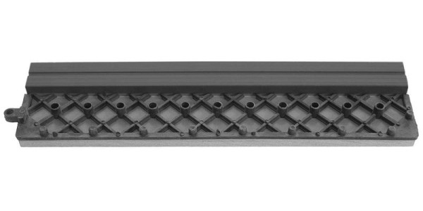 Mendler 2er-Set Abschlussleiste für WPC Bodenfliese Rhone, Abschlussprofil, Holzoptik Terrasse, grau gerade ohne Haken, 65098