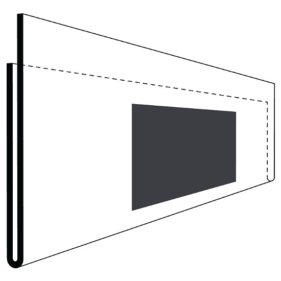 KROG Etikettenhalter magnetisch mit verkürzter Rückseite 210 x 100 mm, EHB210-100