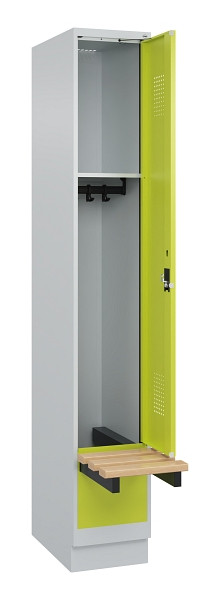 C+P Spind Evolo PLUS, 1 Abteile, 1950x300x815mm, 7035/0024, Zylinderschloss, 049040-10 S10042
