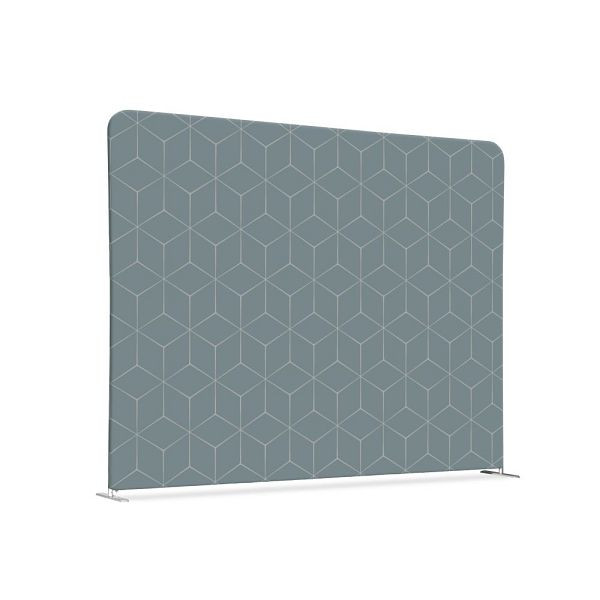 Showdown Displays Textil Raumteiler 150-150 Doppel Hexagon Grau, ZWSE150-150SSK-DSI15