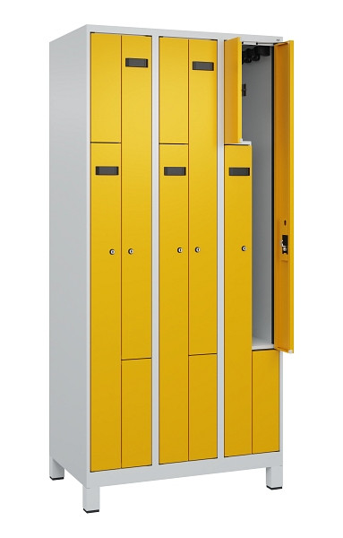 C+P Z-Spind Evolo PLUS, Füße, 6 Fächer, 1950x900x500mm, 7035/1004, Zylinderschloss, 049013-306 S10028