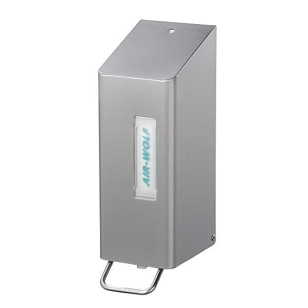 Air Wolf Schaumseifenspender für 600 ml Schaumseife, Serie Omega, H x B x T: 288 x 97 x 142 mm, Edelstahl beschichtet, 29-007