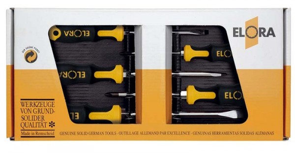 ELORA Schraubendreher-Satz, Schlitz und Kreuzschlitz, 5-teilig, 582 S5-K-2, 0582520505502