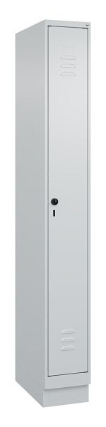 C+P Umkleidespind Classic PLUS, Sockel, 1950x250x500mm, 7035/7035, Drehriegel, 080020-19 S10009