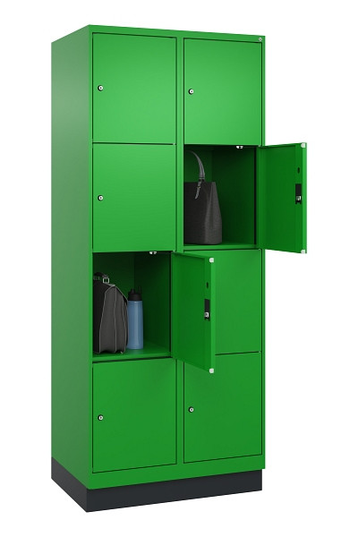 C+P Schließfachschrank Evolo PLUS, mit Sockel, 8 Fächer, 1950x800x500mm, 6037/60, 049020-224 S10026