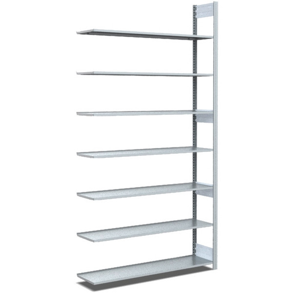 BITO Fachbodenregal Typ: EL Anbaufeld 25mm-Boden Set /Archivregal 70kg 2499x996x324 verzinkt, C1251-0003