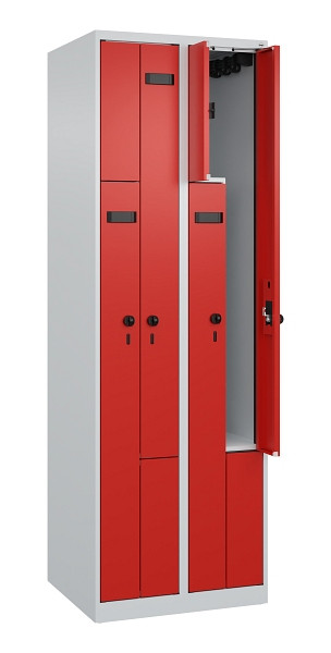 C+P Z-Spind Evolo PLUS, 4 Fächer, 1850x600x500mm, 7035/3020, Drehriegel, 049003-204 S10012