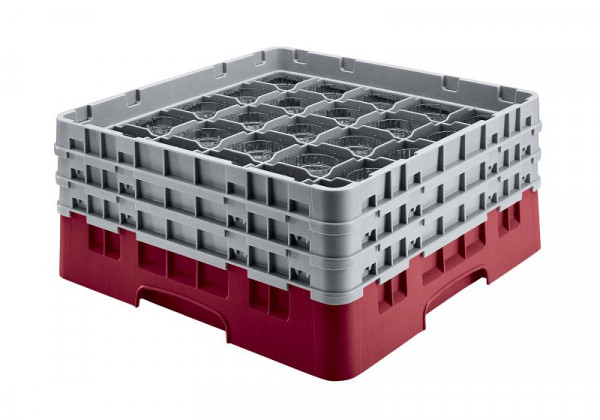 Cambro Spülkorb mit 36 Fächer Camrack® 15,5 cm Preiselbeere, 36S534416