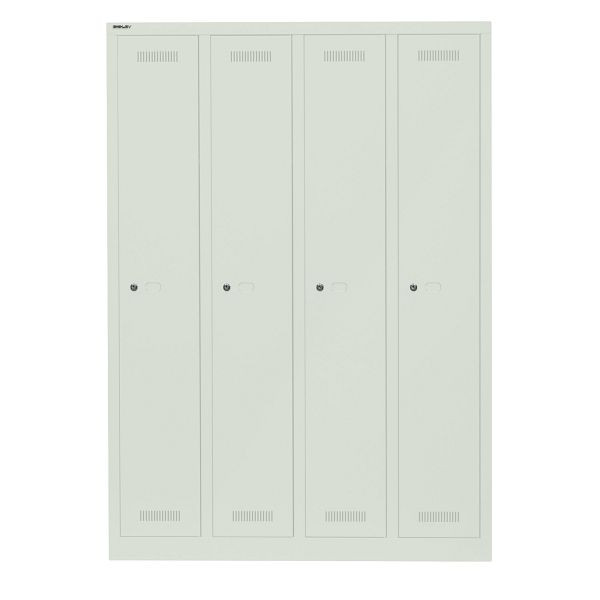 Bisley Garderobenschrank Monobloc™, 4 Abteile je 1 Fach, 644 portland, ML11Q1644