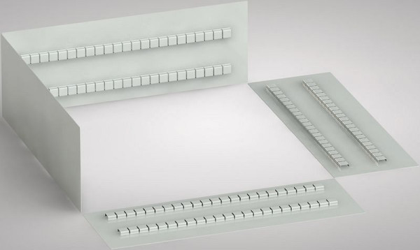 KLW Schlitzrasterrahmen für Schubladen, passend für Schubladen-Fronthöhe 50 mm für Schrankserie BEA/SEA (Außenmaße: 572 x 605 mm B x T), BEA-SRR-050
