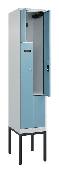 C+P Z-Spind Evolo PLUS, Gestell, 2 Fächer, 2120x400x500mm, 7035/0010, Zylinderschloss, 0490337-122 S10031