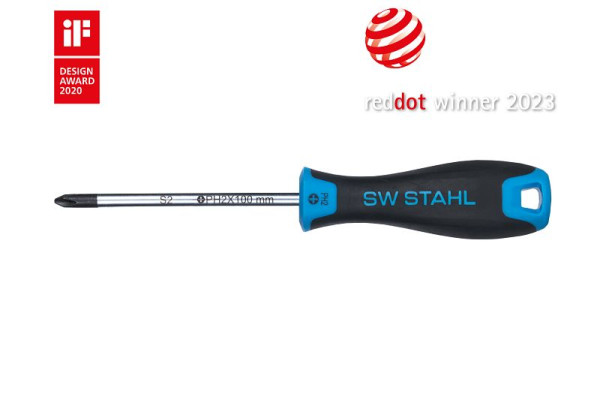 SW-Stahl Schraubendreher, Kreuz, PH2 x 100 mm, 32762SB, 4033592138888