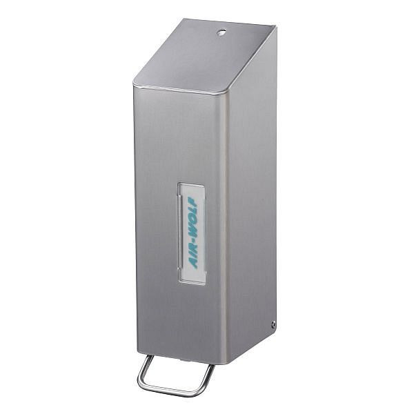 Air Wolf Schaumseifenspender für 1200 ml Schaumseife, Serie Omega, H x B x T: 328 x 97 x 142 mm, Edelstahl beschichtet, 29-008