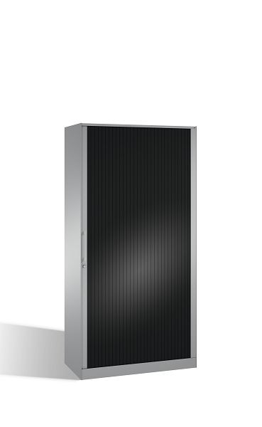C+P Rollladenschrank Asisto, H1639xB1000xT435mm, Farbe: Weißaluminium / Schwarzgrau, Bügelgriff, 4 OH, 143012-000 S10037