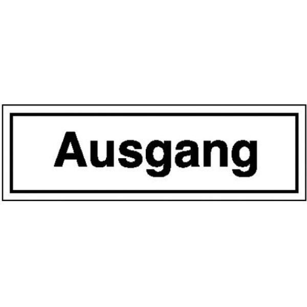 Stein HGS Hinweisschild zur Betriebskennzeichnung, Ausgang, 250x70mm/Folie,selbstklebend, 21.5358