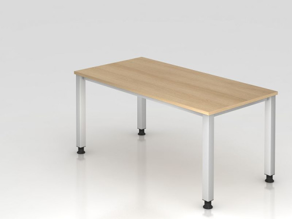 Hammerbacher Schreibtisch 4-Fuß eckig 160x80cm Eiche, Rechteckform, VQS16/E/S