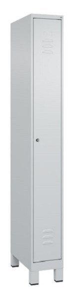 C+P Umkleidespind Classic PLUS, Füße, 1950x250x500mm, 7035/7035, Zylinderschloss, 080010-19 S10024