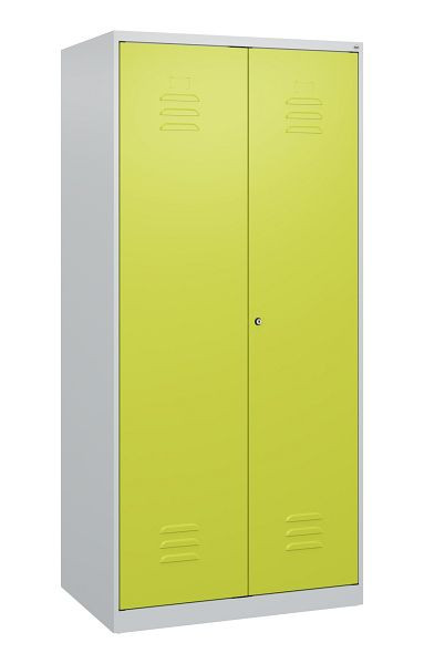 C+P Umkleidespind Classic PLUS SW, 2 Abteile, 1700x800x500mm, 7035/0024, Zylinderschloss, 0800027-22 S10022