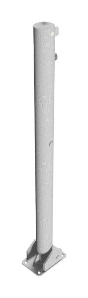 Schake Absperrpfosten Stahlrohr Ø 60 x 2,5 mm umlegbar für Vorhangschloss, für Dübel Befestigung mit Bodenplatte, 460UV