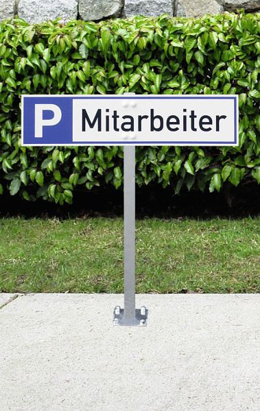 Moedel Stahlständer mit Bodenplatte für Parkplatzreservierer, Stahl verzinkt, 500mm Höhe, 56985