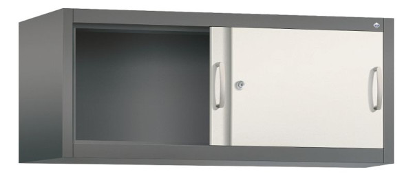 C+P Aufsatzschrank Acurado, H500xB1200xT500mm, Farbe: Vulkangrau / Perlweiß, Bügelgriff, 1 OH, 2054-00 S10092