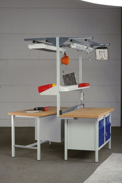 KLW Grundrahmen mit Raster-Systemlochung für Werkbank- und Bodenmontage Typ 9 als Standversion, 2250 x 2000 mm H x B, AB04S-GRU-2000-2250