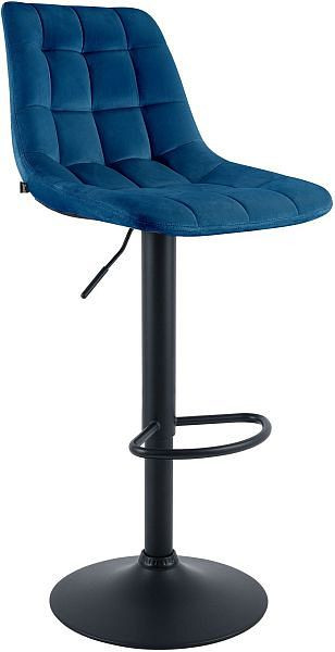 CLP Barhocker Mapun Samt, blau, VE: 2 Stück, 328512
