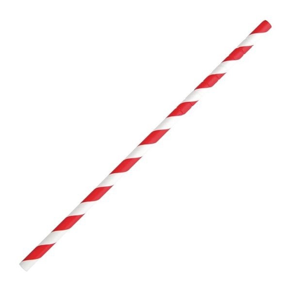 Fiesta Compostable kompostierbare flexible Papierstrohhalme rot (250 Stück), FB142