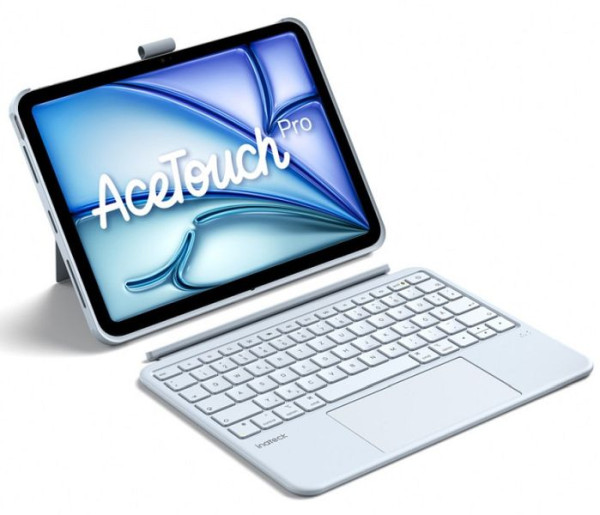 inateck Abnehmbar Hülle mit Tastatur für iPad Air 11 Zoll(2026/2025/2024), iPad Air 5/4,für iPad Pro 11 Zoll, QWERTZ, AceTouch Pro, blau, N0055_blue